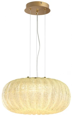 Подвесной светильник Sonex Angelo 7720/36L металл/стекло/прозрачный/золотой LED 36Вт 3000-6500K D400 IP20 пульт ДУ (220V, на тросе, шар)