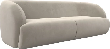 Диван прямой Лига-041 (Бежевый/Микровельвет) Лига Диванов арт.122192