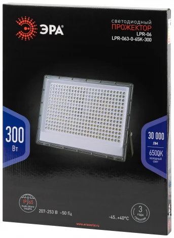 Прожектор уличный светодиодный ЭРА LPR-06 LPR-063-0-65K-300