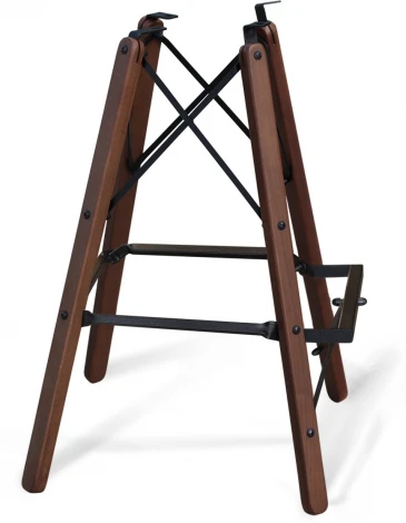 Стул барный Sheffilton SHT-ST35/S80 латте/темный орех/черный муар