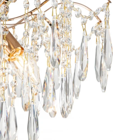 Потолочная люстра на штанге Escada Aurea 1124/5PL (220V, хрусталь, подвески)