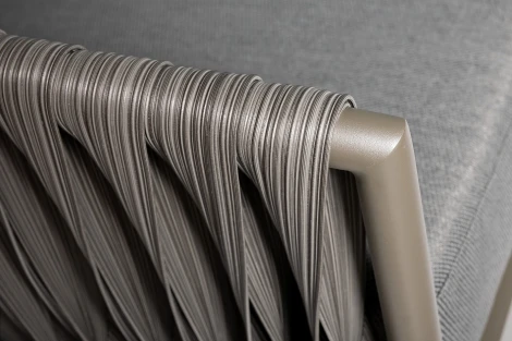 Кресло "Муза" серое 81,5*88,5*75см, оплетка"лента" Garda Decor арт.39AR-KRES-3691 SER