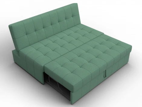 Диван прямой Лига-107 (160) (ЛДСП,Брус,Фанера,Рогожка/Зеленый) Лига Диванов 134916