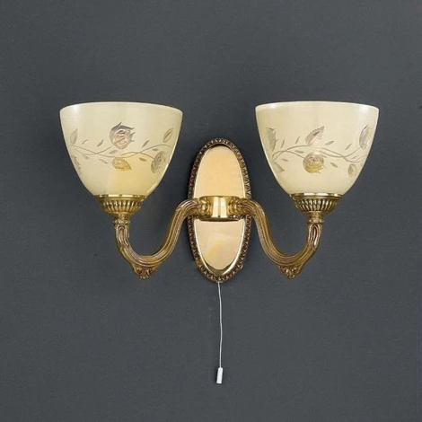 Бра Reccagni Angelo 6358 A 6358/2 (220V, выключатель, листья)