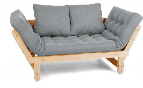 Кушетка Arsko Сламбер BOX сосна серая рогожка