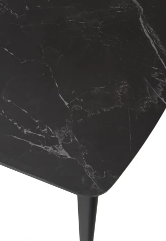 Обеденный стол M-City ELIOT 120 MATT BLACK MARBLE SINTERED STONE/ BLACK