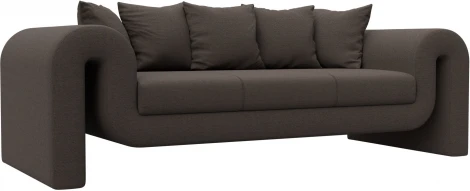 Диван прямой Волна (Коричневый/Рогожка) Лига Диванов арт.124034