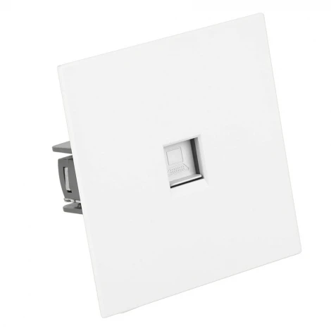 Розетка компьютерная 1-местная RJ-45 (механизм) RST00-3117-01 белая магнолия Stekker Мия 50436