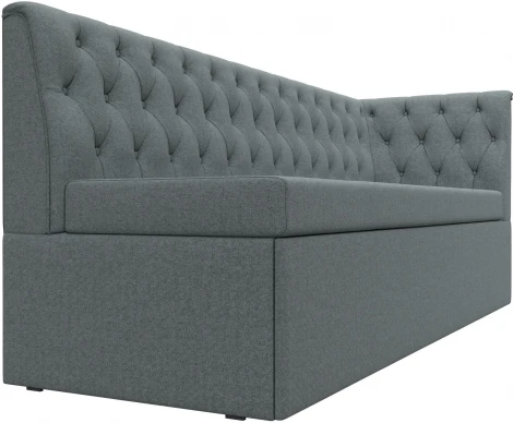 Диван кухонный Маркиз с углом справа (Серый/Рогожка) Лига Диванов арт.122442