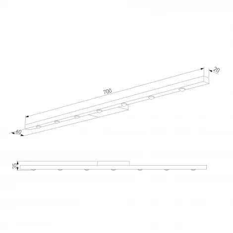Настенный светильник светодиодный Elektrostandard Artline 40162/LED титан