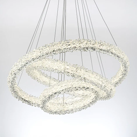 Подвесной светильник светодиодный хрустальный с пультом с регулировкой цветовой температуры и яркости Modelux MODESTYLE MS.5002.800.600.400 CR