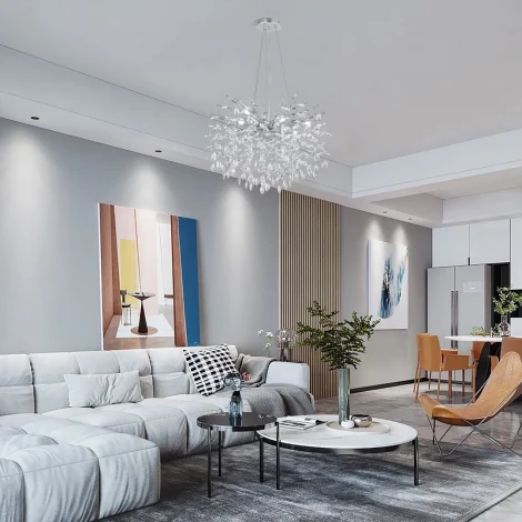 Подвесная люстра хрустальная Arte Milano Milano-1 23110.600.8.E14.B CR (220V, на тросе)