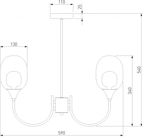 Потолочная люстра Wi-Fi большая на штанге Eurosvet Spritz 70217/6 латунь (220V, управление смартфоном, голосовое управление, умный дом - Minimir Home, Алиса, Маруся, Салют)