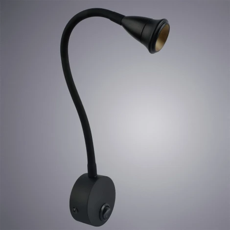 Бра на гибкой ножке для чтения Arte Lamp Twist A7603AP-1BK (LED, 220V, выключатель)