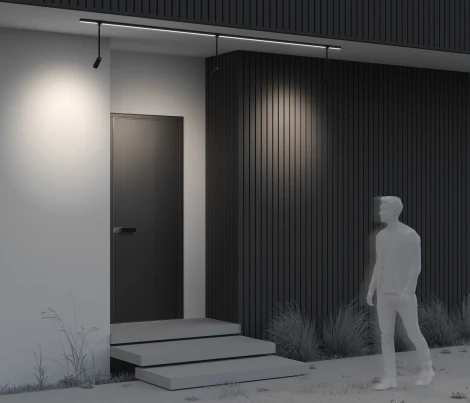 Уличный трековый светильник 8W 48V Maytoni Focus O-TR01-2-P-8WB3K (LED, круглые, IP65)