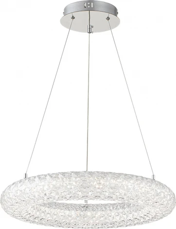 Подвесной светодиодный светильник Escada Biafo 10232/1LED 36Вт, металл/акрил, хром/прозрачный