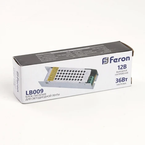 Трансформатор для светодиодной ленты 36W 12V (драйвер) Feron LB009 48007