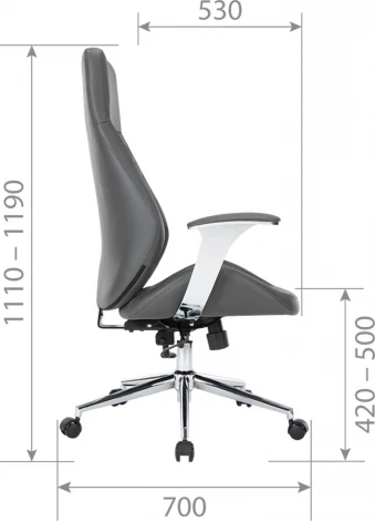 Компьютерное кресло CHAIRMAN CH790 (Металл,Экокожа/Серый)