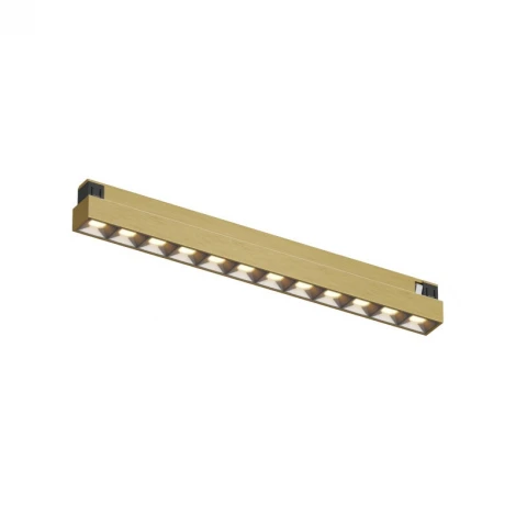 Трековый светильник магнитный светодиодный Denkirs Shine Grill Zigbee DK5971-SB 48В 10Вт 2700-6000K сатин. латунь алюминий