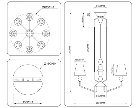 Подвесная люстра Ambrella High Light LH75403