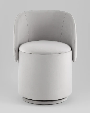 Пуф-трансформер Таунсвилл вращающийся с ящиком велюр светло-серый Stool Group УТ000042266