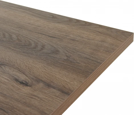 Стол Аврора Осло 140, Дуб гудзон шоколадный, Шамони/Чёрный