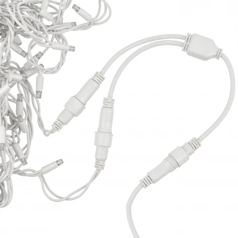 Провод-разветвитель для гирлянд серии F90PRO 0,4м. 2 выхода статика/мерцание IP67 белый Uniel UCX-F90 S2/0.4M/WH