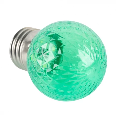 Лампа светодиодная Feron LB-385 52163 шарик зеленый прозрачный E27 1W 230V