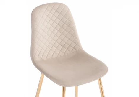 Стул Woodville на металлокаркасе Dabl latte / gold 15325