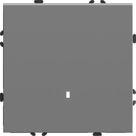 Выключатель одноклавишный с подсветкой (серый) Stekker Эмили 49941