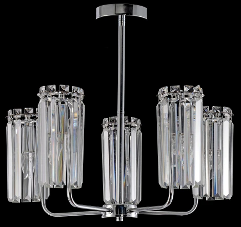 Потолочная люстра на штанге Rivoli Ifa 1063-305 5хЕ14 40 Вт хрусталь