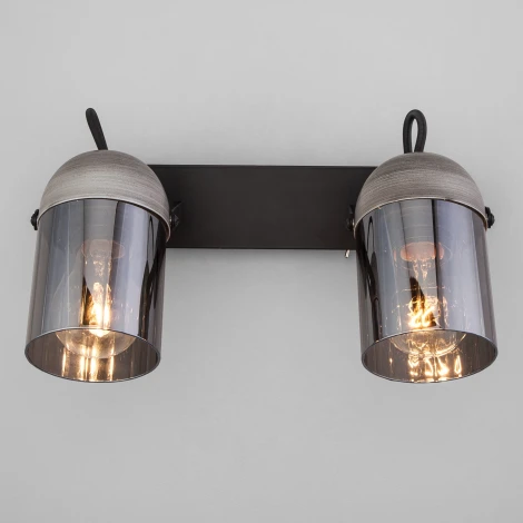 Спот Eurosvet Mars 20122/2 черный/тертый серый