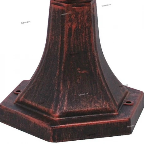 Столб уличный Horoz Leylak, 1 плафон, медь с черным и прозрачным