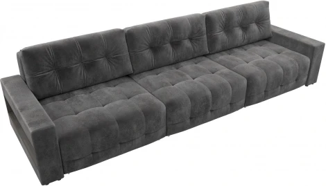 Диван прямой с полками Лига-053 НПБ Лонг Лига Диванов (Велюр) арт.128925