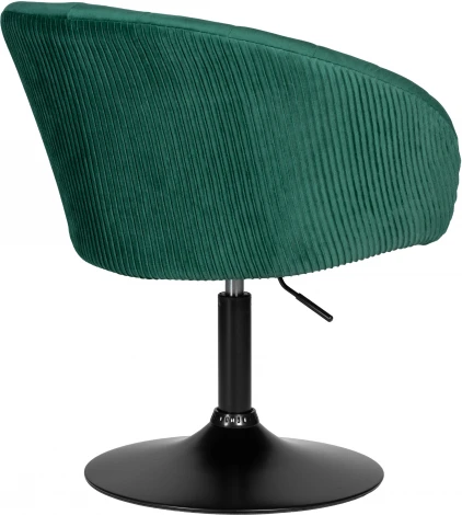 Кресло дизайнерское DOBRIN EDISON BLACK (зеленый велюр (1922-9)) 8600_BlackBase-LM BLACK, цвет сиденья зеленый (1922-9), основания черный