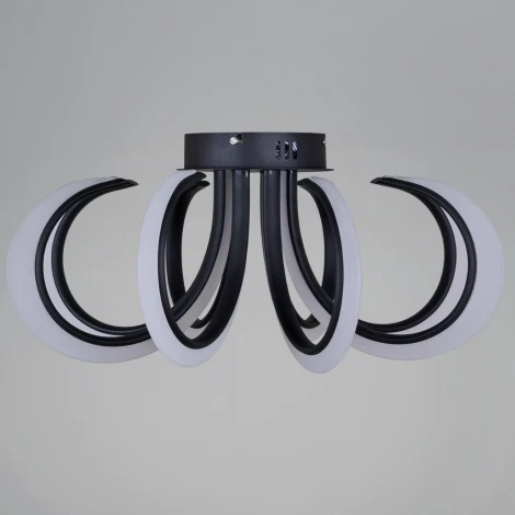 Потолочная люстра светодиодная с пультом и ночным режимом Reluce 74390-0.3-08S black (Умный дом) (220V)