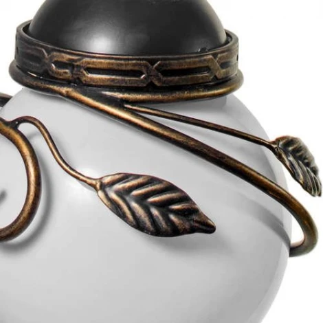 Уличный светильник подвесной Кузнечное дело Галактика 40-002-ЧЗ (220V, ковка, на цепи, шар, листья, под старину, IP54)