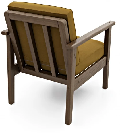 Кресло Arsko Лориан орех велюр горчичный