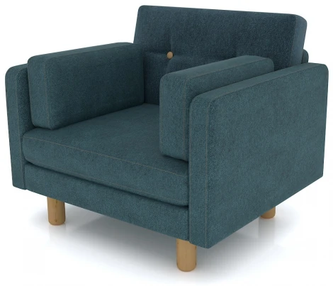 Кресло Arsko Ингвар голубой велюр