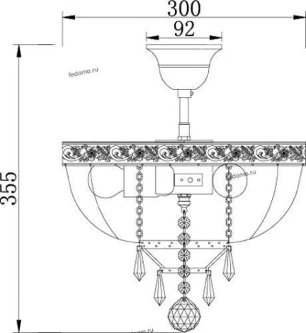 Потолочная люстра Maytoni Palace DIA890-CL-04-N