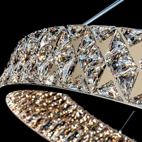 Подвесная люстра светодиодная хрустальная с регулировкой цветовой температуры Modelux MODELUX ML.335.800 GD