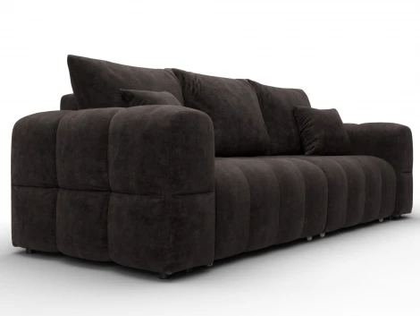 Диван прямой Лига-110 НПБ (ДВП,ДСП,ЛДСП,Брус,Фанера,Велюр/Коричневый) Лига Диванов 136508