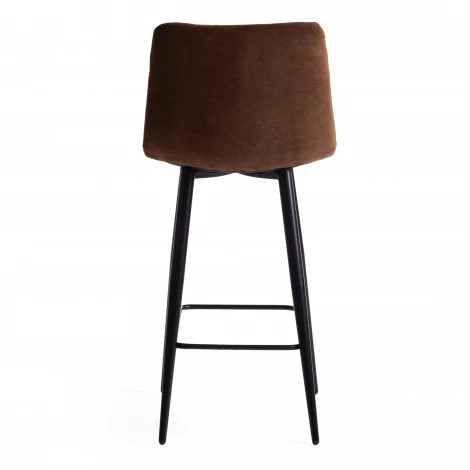 Стул полубарный CHILLY (mod. 7095пб ) коралловый barkhat 15 /черный (ткань/металл)