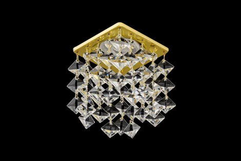 Встраиваемый светильник хрустальный Dio D'Arte Tayo Gold GU10.5.14.8x8.103 G