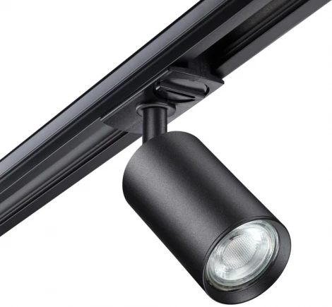 Трековый светильник Novotech Pipe 370963 PORT черный однофазный двухжильный GU10 50W 220V (круглые)