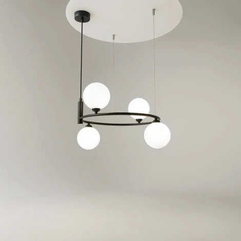 Подвесной светильник Maytoni Ring MOD013PL-04B (220V, на тросе, шарики)