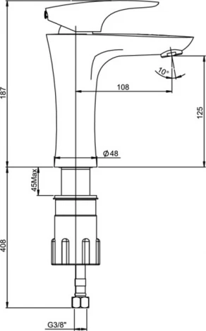 Смеситель Paini Verona VRCR205KM для раковины