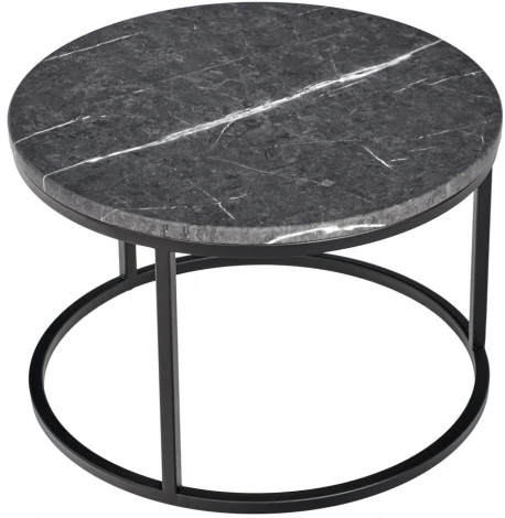 Набор кофейных столиков Tango серый мрамор с чёрными ножками, 2шт Bradex Home RF 0206