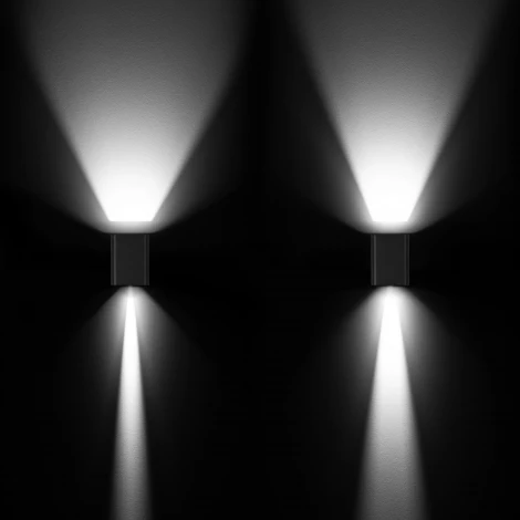 Светильник LGD-WALL-VARIO-S104x129-2x6W Day4000 (GR, 1-80 deg) (Arlight, IP54 Металл) 029794 (220V)