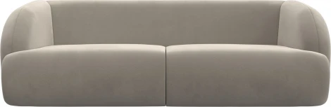 Диван прямой Лига-041 (Бежевый/Микровельвет) Лига Диванов арт.122192